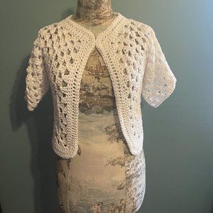 White crochet jacket